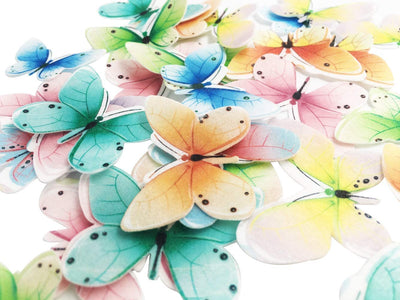 Set of 30 Edible Butterfly Cupcake Toppers 