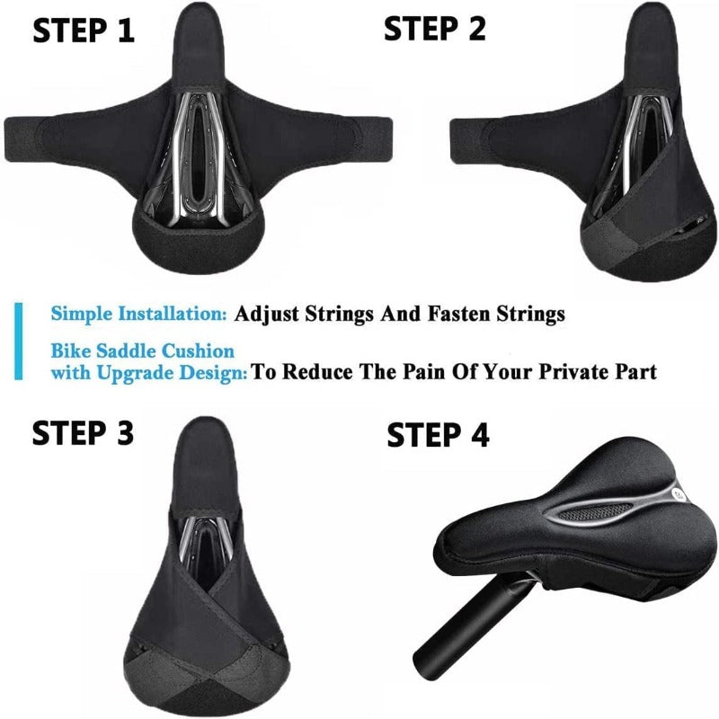 2 Pack Cushion Bike Seat Cover for extra Comfort - Water & Dust Resistant