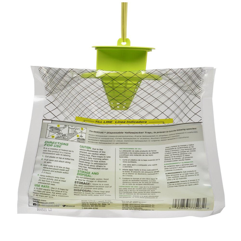 RESCUE! Eastern Yellowjacket Disposable Outdoor Trap, 1 Pack