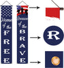 American Flag Patriotic Soldier Porch Sign Banners,Patriotic Decoration for Memorial Day-4th of July Decor Hanging,Independence Day Veterans Day Labor Day Hanging Banner for Yard Indoor Outdoor