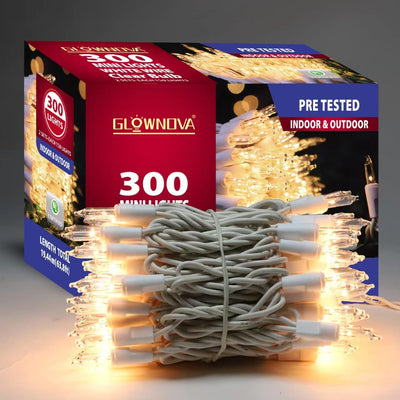  Patriotic String Lights, 100 Count 19.6 FT July 4th Mini White Wire Fairy Lights, 120V UL Certified Connectable Incandescent Independence Day