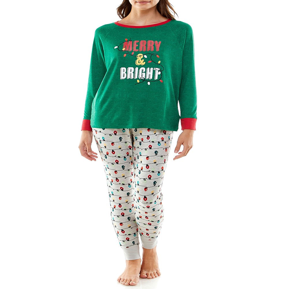  Merry and Bright Matching Family Christmas Pajamas, 2-Piece