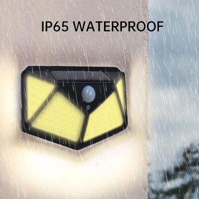 2 Pack 100-LED Motion Sensor Outdoor Lights - IP65 Waterproof Wireless