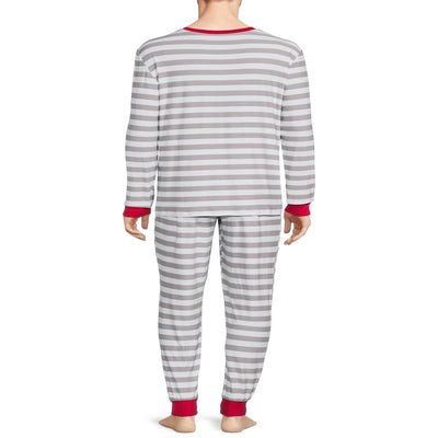  Striped Deer Matching Family Christmas Pajama Set