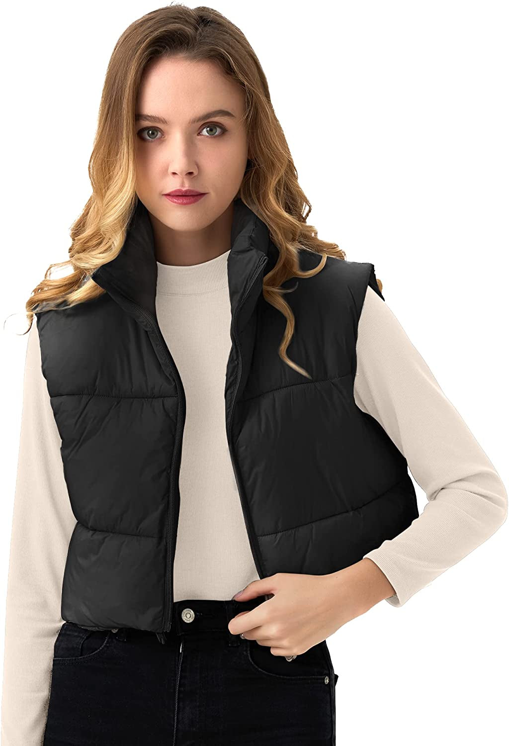  Women's Cropped Puffer Vest