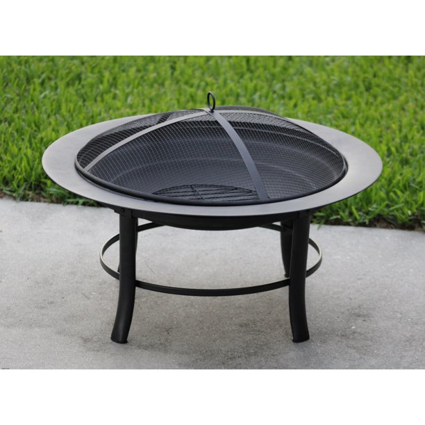 28" Fire Pit with PVC Cover and Spark Guard