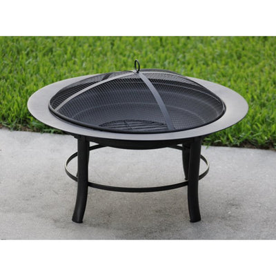 28" Fire Pit with PVC Cover and Spark Guard