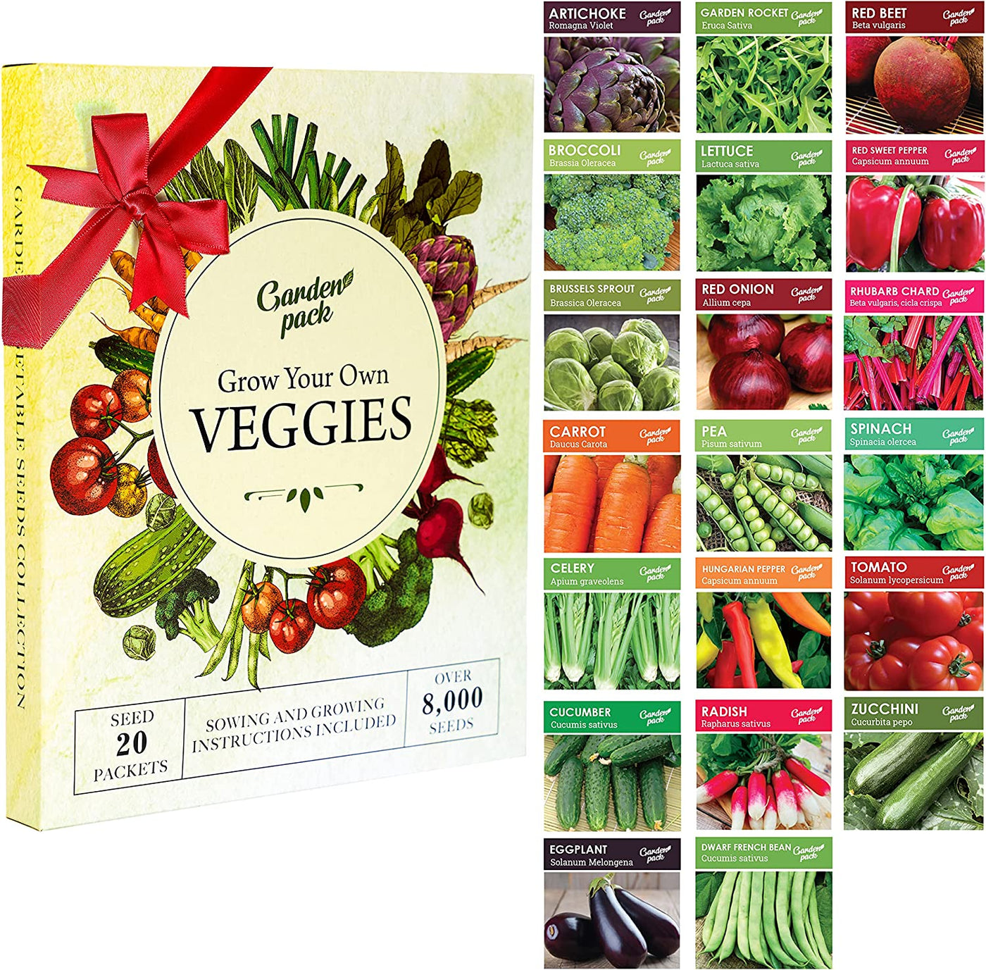 Grow Your Own Vegetables 20 Packet Variety