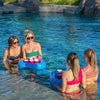 Pool Pong Rack Floating Beer Pong Set, Includes 2 Rafts and 3 Pong Balls