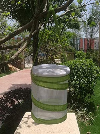 Mini Insect and Butterfly Habitat Insect Mesh Cage Caterpillars House, Bug Terrarium Pop-up 5.5" x 7" Tall for Kids