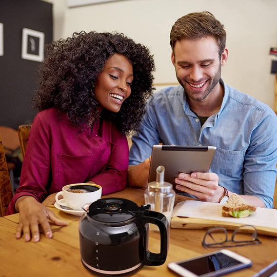 12-Cup Drip Coffee Maker, Includes Reusable And Removable Coffee Filter, Glass Carafe &Auto Keep Warm Function