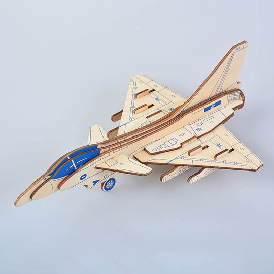  3D Wooden Puzzle Model Fighter Jet