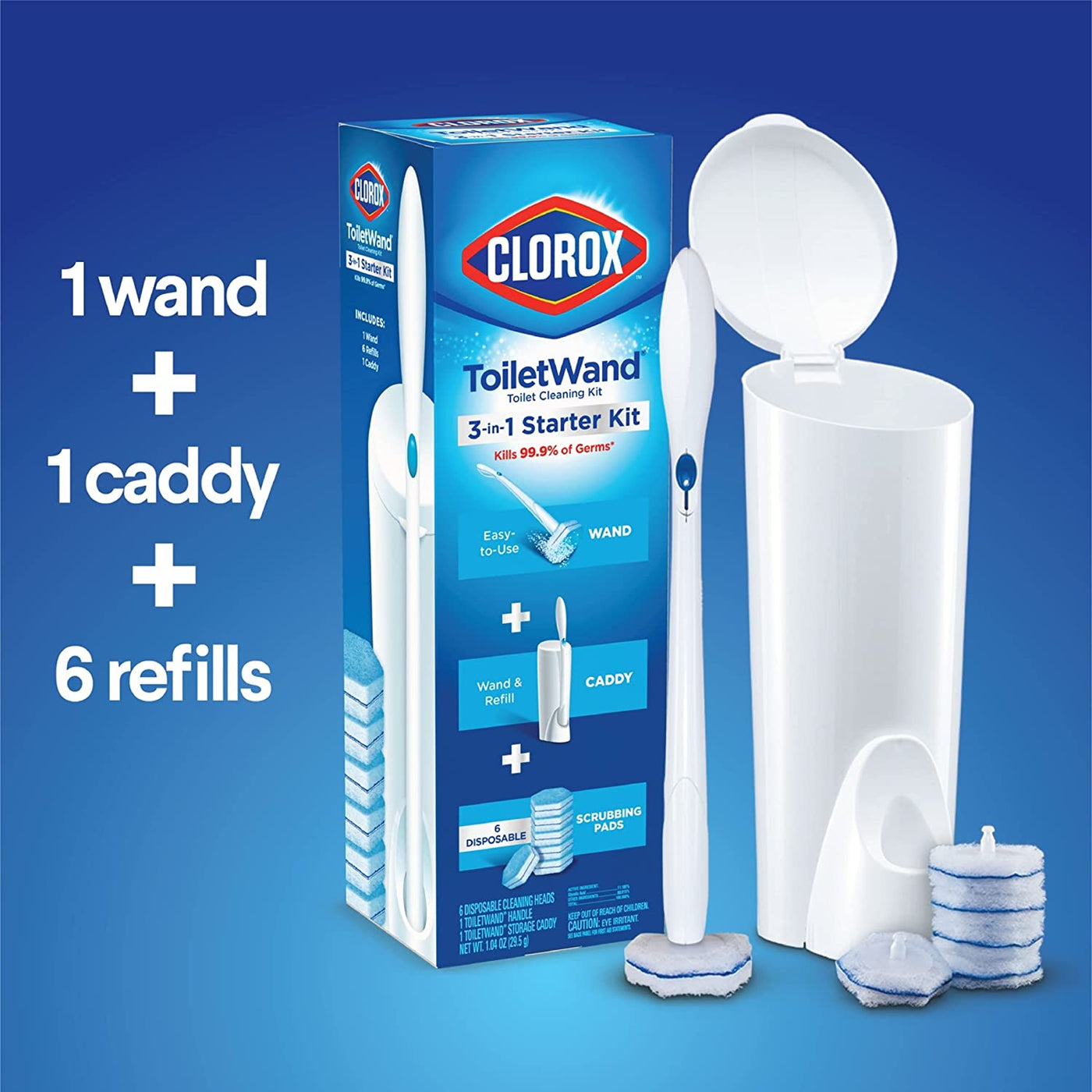 Disposable Toilet Cleaning System and 6 Refill Heads