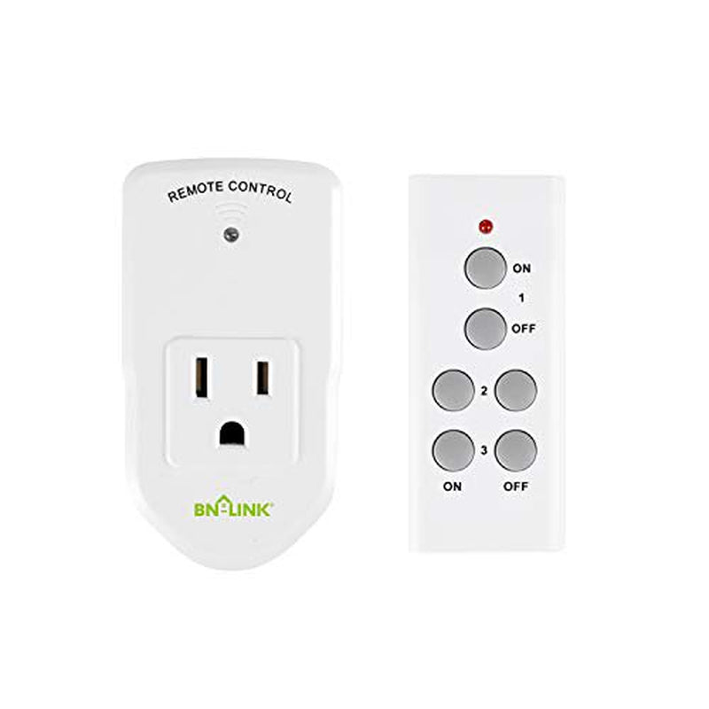 Wireless Remote Control Electrical Outlet Switch for Household Appliances (1 Pack)