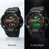 Outdoor Sports Watch Military Watches for Men Tactical Waterproof Analog Digital Multifunction Dual Display Mens Wristwatch