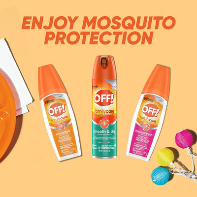 OFF! FamilyCare Insect & Mosquito Repellent Aerosol, Smooth and Dry Formula Bug Spray, Provides up to 6 Hours of Protection, 4 oz