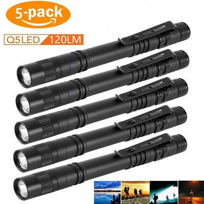 5 PCS LED Pen Light Flashlights - Mini Flashlight for Inspection, Repair, Camping