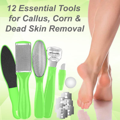  32-Piece Professional Pedicure Kit: 32 Pedicure Tools Supplies Set, Callus Remover with Foot File, Nail File Buffer, Feet Scrubber Dead Skin Remover, Foot Care Kit, Manicure Kit