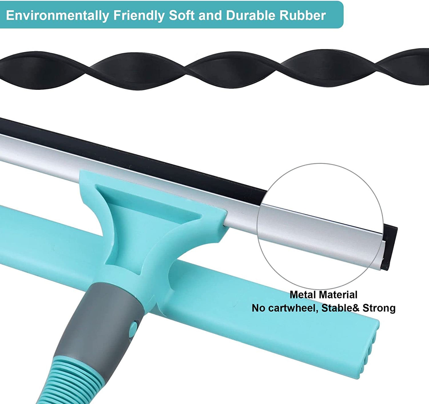  2 in 1 Window Cleaning Tool Kit with Extension Pole