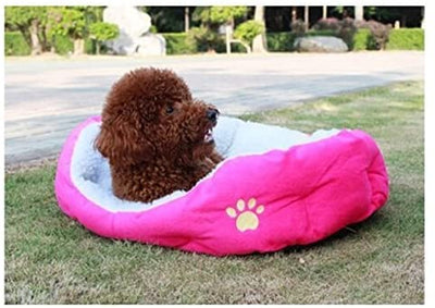 Resulzon Cute Paw Print Comfortable Pets Dog Cats Puppy Kitten Nest Mat Pad Soft Fleece Bed