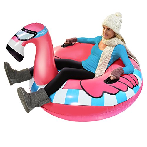 GoFloats Winter Snow Tube - The Ultimate Sled (Choose from Unicorn, Ice Dragon, Polar Bear, Penguin, Flamingo)