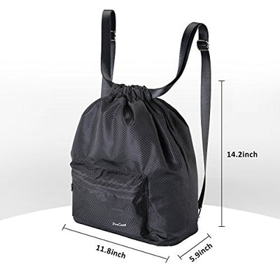 Water Resistant Drawstring Sports Gym Bag