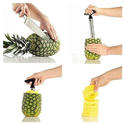 ChefLand Stainless Steel Pineapple Peeler, Pineapple Corer, Pineapple Slicer - All In One Kitchen Gadget