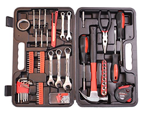 148-Piece Tool Set - General Household Hand Tool Kit with Plastic Toolbox Storage Case