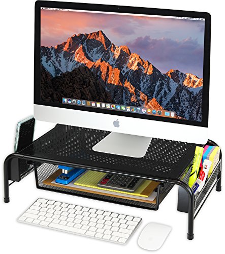 Metal Desk Monitor Stand and Desktop Organizer