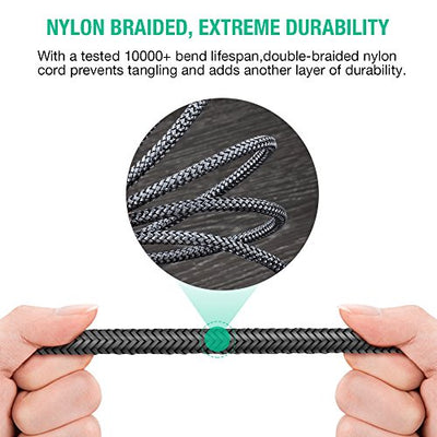 2 Pack: Nylon Braided Audio 4 ft. AUX Cord Cable