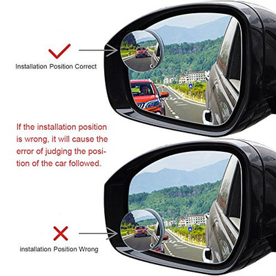 2 Pack: Convex Adjustable Blind Spot Mirrors