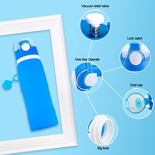 Silicone 26 oz. Collapsible Anti-Leak Travel Water Bottle - BPA Free