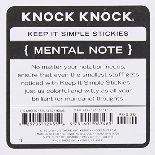 Funny Mental Note Sticky Notepad