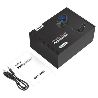 Nulaxy Wireless Bluetooth Car FM Transmitter Audio Adapter