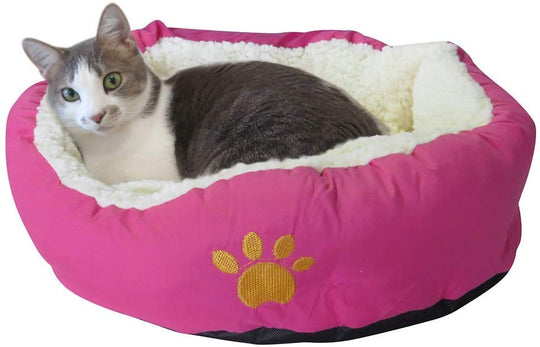 Resulzon Cute Paw Print Comfortable Pets Dog Cats Puppy Kitten Nest Mat Pad Soft Fleece Bed