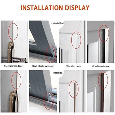 Home Self-Adhesive Weatherstrip Rubber Seal for Doors and Windows - 33 Feet Long