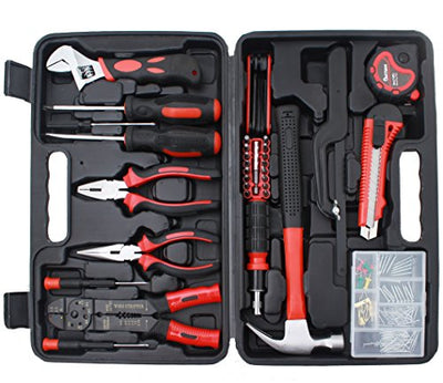 148-Piece Tool Set - General Household Hand Tool Kit with Plastic Toolbox Storage Case