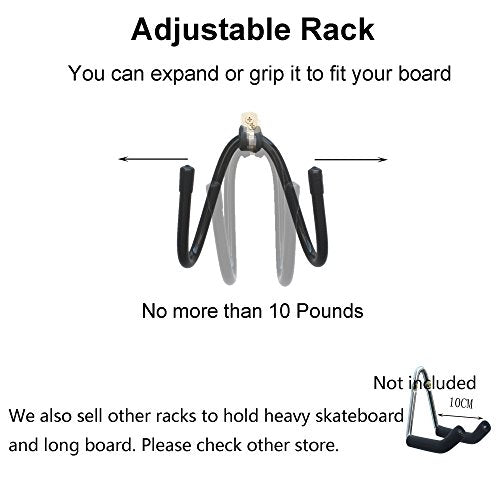 Skateboard Wall Hanger Wall Storage Clip Skateboard Wall Rack Wall Mount - for Skateboard and Longboard