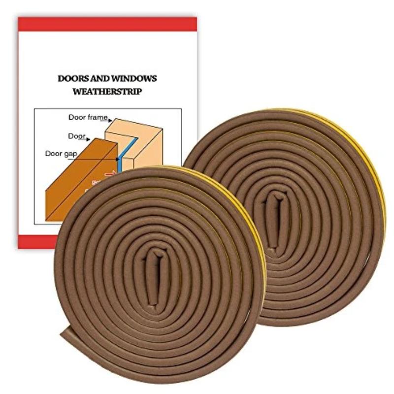 Home Self-Adhesive Weatherstrip Rubber Seal for Doors and Windows - 33 Feet Long