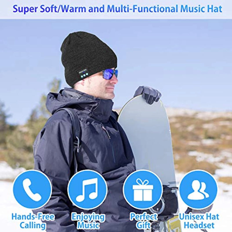 Rechargeable V5.0 Bluetooth Unisex Wireless Beanie Winter Hat