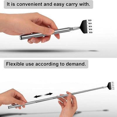 5 Pack Back Scratchers - Extendable Portable Telescopic Stainless Steel Claw