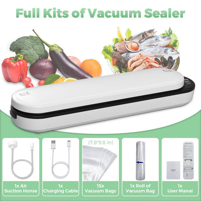 Vacuum Sealer Machine, Automatic Food Vacuum Saver for Food Preservation Air Sealing Packing System