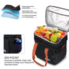 Insulated Lunch Bag Double Deck Lunch Box Leakproof Insulated Bag for Women Men, Black