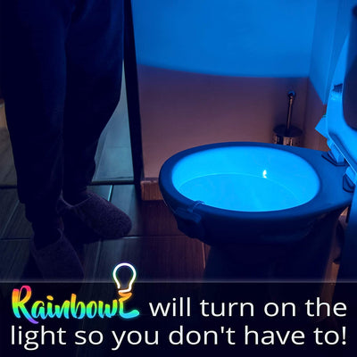 RainBowl Toilet Bowl Night Light with Motion Sensor 