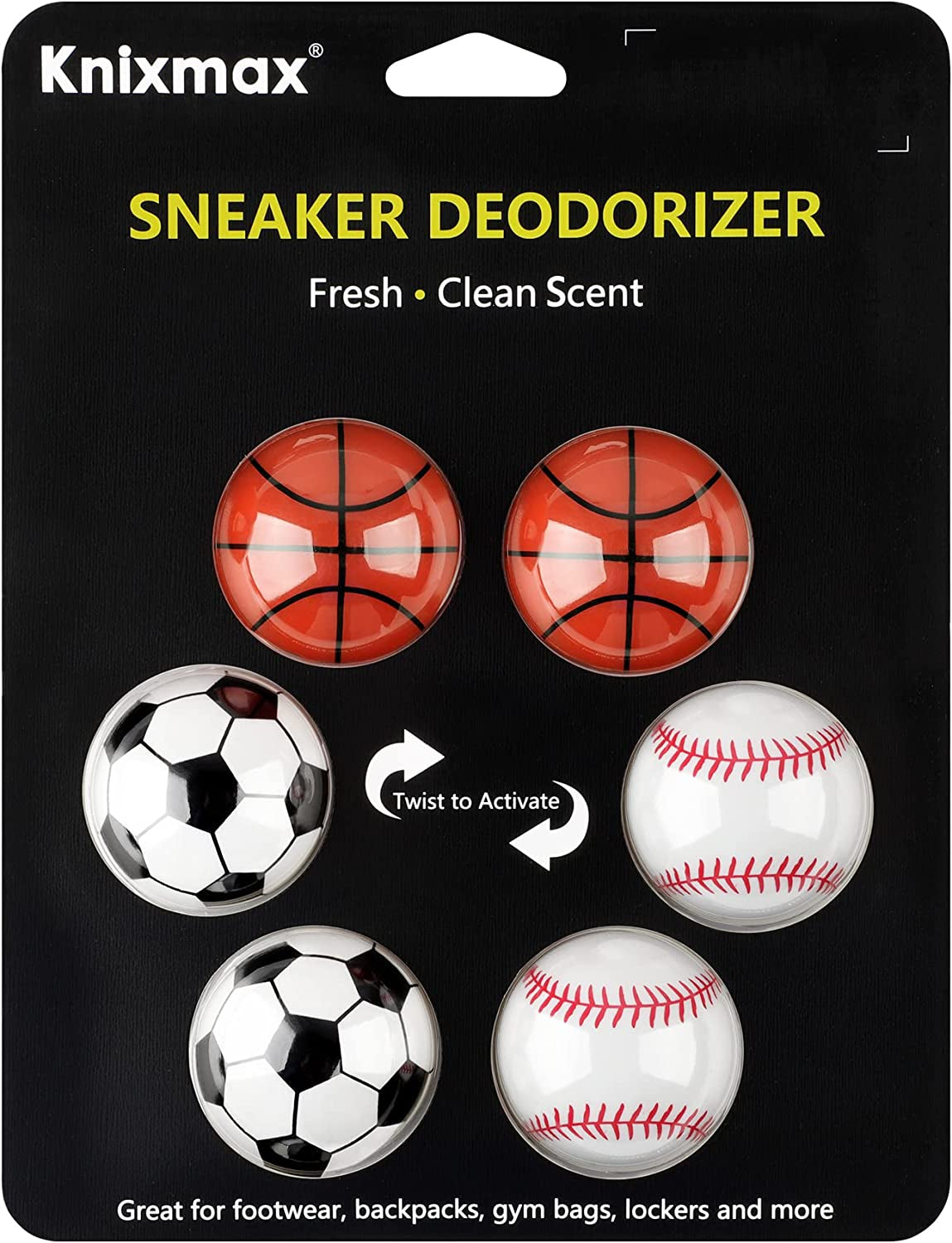 Sneaker Deodorizer Balls,  3 Pairs