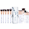 15PCS Professional Makeup Brushes Set, Makeup Brush for Foundation Powder Concealers and Eyeshadow, with Exquisite Marble Bucket