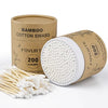 400 Count Bamboo Cotton Swabs - Organic Cotton Buds for Ears