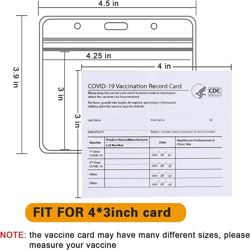 2 Pack Passport & Vaccine Card Holder Combo