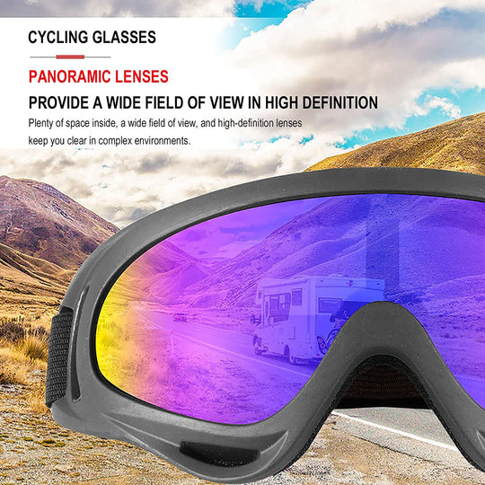  10 Packs Motorcycle Accessories, 5PCS Dirt Bike Ski Goggles Dustproof Windproof Safety Glasses and 5PCS Face Masks