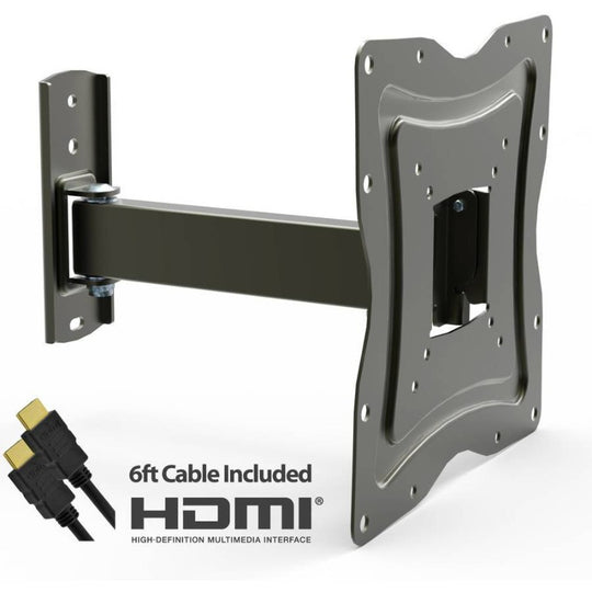 Full-Motion Swivel Wall Mount With Tilt For 10"- 50" TV